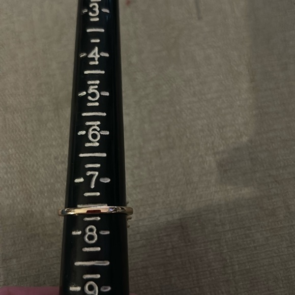 Ring with CZ and Pinkstone in center not sure if it’s a real Stone - Picture 2 of 2